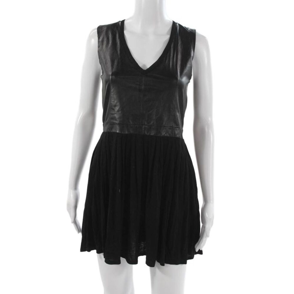 AIKO Womens Pleated Viscose Black Skirt Zip Short Waist 38 Size XS